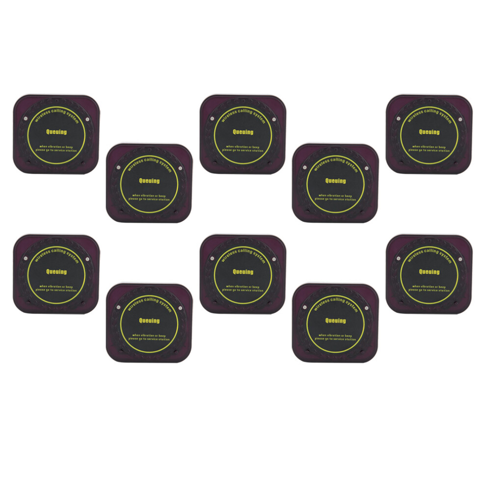 Rechargeable Battery Led Flashing Notification Wireless Calling System Queue Call Pager Guest Paging System Adjustable Prompt Modes Long Distance 9448483743747