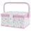 Sewing Basket with Removable Tray and Interior Pocket 1