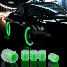 20-Pack Glow-in-Dark Tire Valve Caps – Fluorescent Universal Caps for Car, SUV, Bike, Motorcycle, Truck – Compatible with Standard Valves