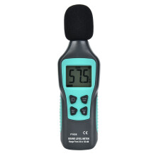 Digitale geluidsniveaumeter met lcd-display en snelle reactietijd voor nauwkeurige geluidsmeting in kantoor-, klaslokaal- en fabrieksomgevingen.