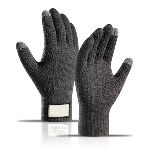 Winter Knitted Full-Finger Gloves Touch-Screen Compatible 1