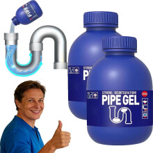 Multi-purpose Pipe Cleaner, 10.6 oz – Quiet, Odorless, No Splash, Long-Lasting Clog Dissolution for Kitchen Sinks, Showers & Bathtubs