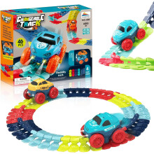 Anti-Gravity Racing Car Set with 360 Electric Climbing Track, LED Lights & Flexible Layout – Compatible with LEGO