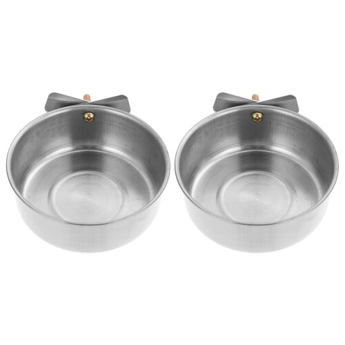 4Pièces Gamelles Acier Faciles À Installer Pour Perroquets 2