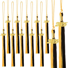 2025 Graduation Mixed Double Color Tassel with Gold Date Drop,Graduation Mixed Double Color Tassel
