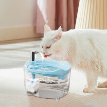 DAMAI Pets Water Fountain, 2025 Triple Filter, 50.72oz/1.5L Ultra-Quiet Pump with LED Indicator for Cats & Dogs – Compatible with Multi Pets (Blue)