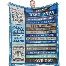 Morbida coperta dai colori vivaci (101x127 cm) – Regalo di compleanno/Natale per il nonno, adatta anche a nipoti/pronipoti