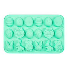 Oster-Schokoladenformen, 3D-Hasen-Eierkorb-Silikonform, Gummibärchenformen für Gummibärchen, Wackelpudding, Eiswürfel, Gelee, Schokoladenbonbons,