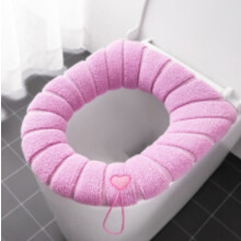 Warmer, gestrickter Toilettensitzbezug, waschbare Toilettenmatte mit Sitzkissen, weicher Toilettenbezug für ganzjährigen Komfort, universelle