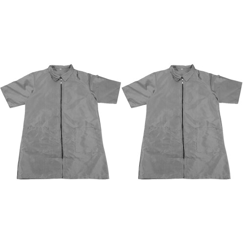 2St Praktisch Grijs Grooming Uniform Dames Kort Kleding