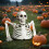 White Plastic Half Skeleton Halloween Decoration 3