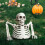 White Plastic Half Skeleton Halloween Decoration 4