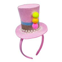 Glitterende kleine hoedjes/hoofdbandjes voor kinderfeestjes met pailletten, perfect als rekwisiet voor theaterproducties en fotografie.