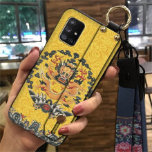Handyhülle kompatibel mit Samsung Galaxy A71 5G – Schmutzabweisend, mit Aufstellring, staubdicht, weich, wasserdicht, stoßfest, mit Armband und