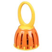 Gelehrtes Käfigglocken-Spielzeug W215, Orange & Gelber Plastik-Kinder Rassel