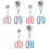 6Pcs Stainless Steel Meatball Clips Convenient Assorted Colors 3