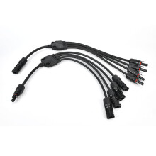 Built-in Lock Solar Connectors Y Branch Parallel PV Cable Adapter Easy Install IP68Water Dust Resistant High Temp Resilient Touch Protected