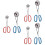 6Pcs Stainless Steel Meatball Clips Convenient Assorted Colors 6