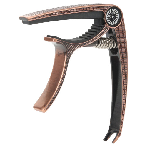 Capo Trigger, Εύχρηστο, Universal Acoustic Guitar Capo Υψηλής Αντοχής για Απόδοση σε Κόκκινο Χαλκό