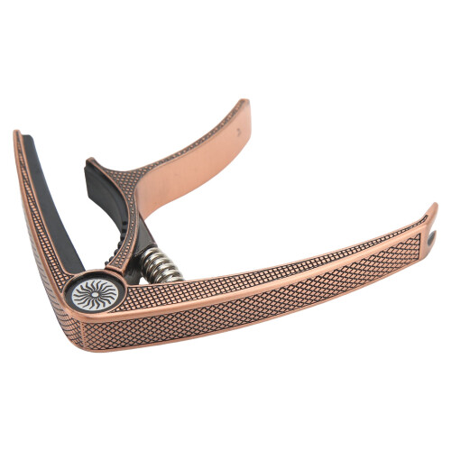Capo Trigger, Εύχρηστο, Universal Acoustic Guitar Capo Υψηλής Αντοχής για Απόδοση σε Κόκκινο Χαλκό 1