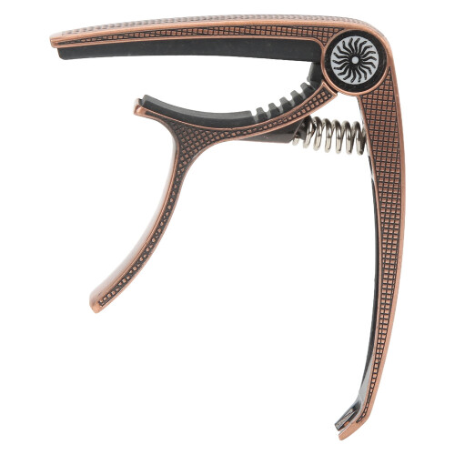 Capo Trigger, Εύχρηστο, Universal Acoustic Guitar Capo Υψηλής Αντοχής για Απόδοση σε Κόκκινο Χαλκό 2