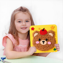 Kit creativo per ricamo a cartoni animati – Tutti i materiali inclusi, 21x21 cm, multicolore, divertente attività creativa fai-da-te per adulti e