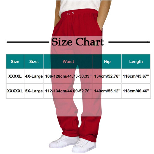 SYMOID Ανδρικό Παντελόνι Big & Tall4XL με Ελαστική Μέση και Κορδόνι σε Ίσια Στήθος - 1