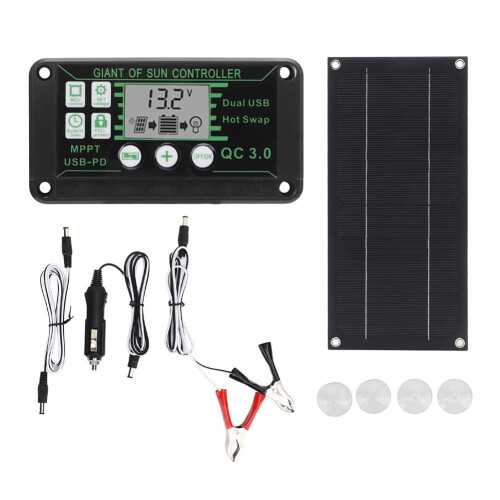 Κιτ ηλιακού πάνελ 600W Μπαταρία 18V Ελεγκτής φορτιστή Mppt 100A για αυτοκίνητο Rv