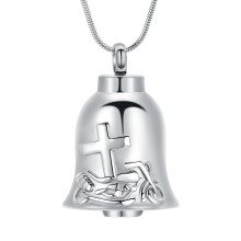 Bell Shape Urn Necklace for Ashes Motorcycle Cremation Keepsakes Memorial Locket Urn Pendant Necklace for Human / Pet