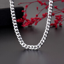 Unisex-Halskette aus Edelstahl und Kupfer mit Karabinerverschluss, durchbrochene Kette, einfarbig, robuste Verarbeitung, glänzend, Punk- und