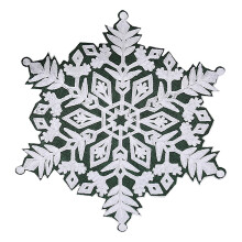 Mataí Boird Bhabhta In-nite Bróidnithe le Calóg Sneachta Nollag 15.75" do Dinnéar Nollag, Geimhridh, Bainise & Saoire (Stíl Calóg Sneachta)