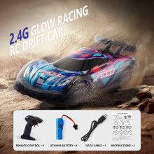 RC-Driftwagen 1:24 Ferngesteuertes Auto 4WD Drift-RC-Autos 2,4 GHz Hochgeschwindigkeits-RC-Fahrzeug mit LED-Leuchten Rennspielzeugautos