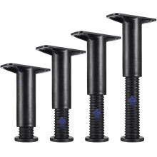 4er-Set Bettgestellverlängerungen, höhenverstellbar, schwarz, für Zuhause
