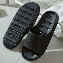 PVC Slippers for Men & Women – Non-Slip Bath, Shower & Indoor Slides – Lightweight, Comfortable (Black 40)