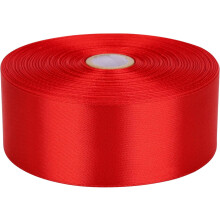Ribín Satin 1 orlach, 50 slat de ribíní fabraice soladacha ar rolla le haghaidh cuireadh bainise, bláthanna bainise, fuála, maisiúcháin