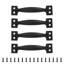 Tizuqe 4er-Pack Eisengriffe für Holzzauntore, Metallmöbelknöpfe, Haushaltswaren