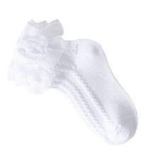 1 Paar kurze Baumwollsocken für Kinder mit Spitze – atmungsaktiv und komfortabel für Mädchen von 1 bis 10+ Jahren
