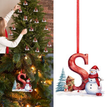 Weihnachtsbaumschmuck, Baumhänger, Weihnachtsbaumschmuck Buchstabe A, Ornamente für Weihnachtsgeschenke und Heimdekoration
