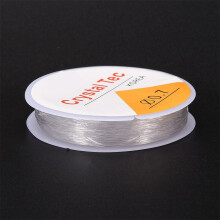 10 Rollen (87 Yards) transparentes, elastisches Kristallgarn (0,7 mm), TPU-Schnur zum Perlenfädeln und für DIY-Schmuckherstellung