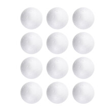 12 Pieces White Foam 3.5 Inch Diameter for Crafts, Decorations, Art Projects and Home Decor
