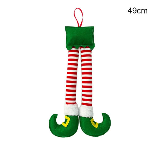 Christmas striped red leg hanging ornament