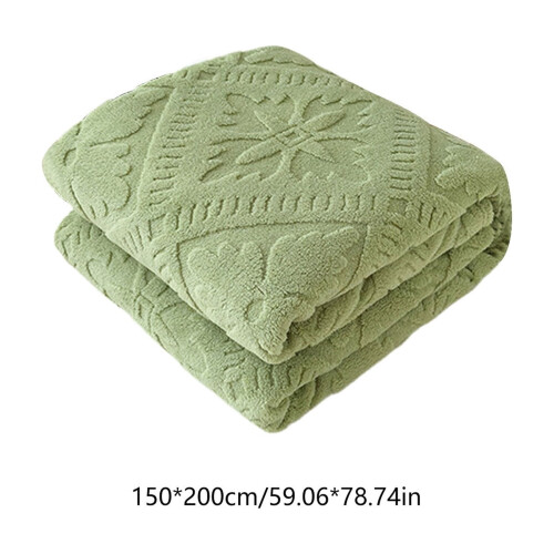 Buffalo Check Velvet Throw Blanket 5979 in Green 2