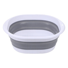 Large Collapsible Bucket for Cleaning, Camping & More – Space-Saving, Lightweight, Portable (Grey), 8.26x11.02x4.33", Compatible with Mop