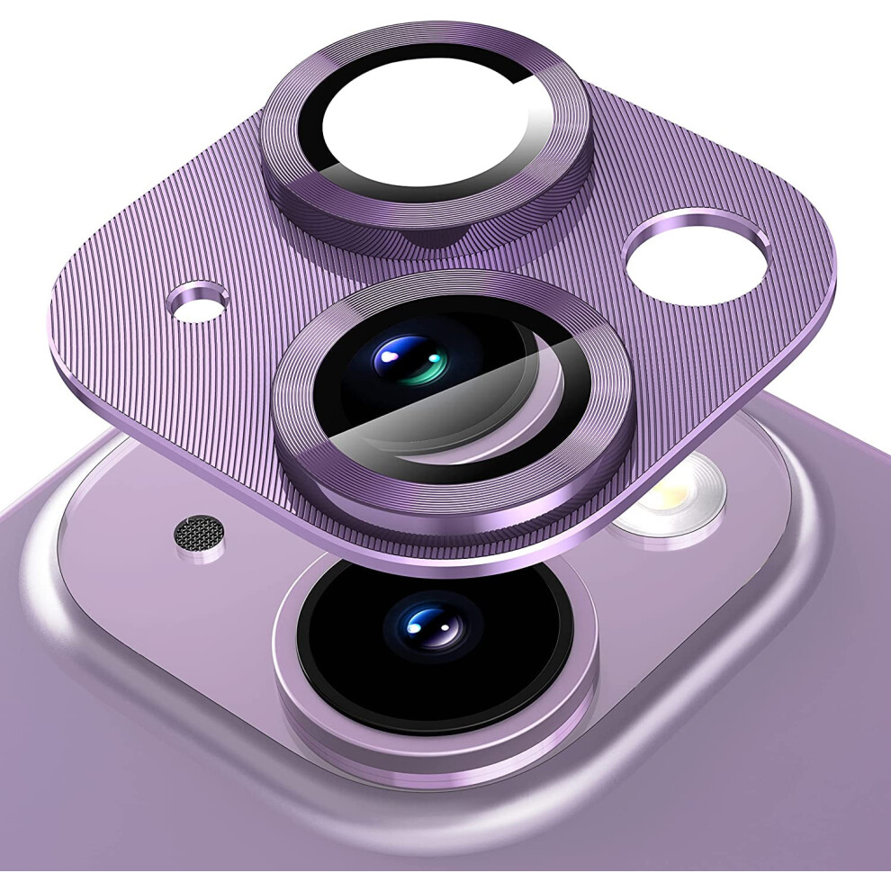 Southwit Iphone 14/14 Plus Camera Lens Protector Â Premium Tempered Glass With Metal Frame, Purple 9482726262725