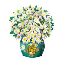 3D Handmade Pop-Up Vase Greeting Card with Paper Flowers – Mother's Day & Thanksgiving Gift for Women, Compatible with Standard Envelopes