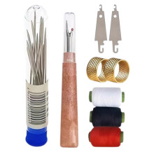 Big Eye Steel Sewing Needles Kit, 34 Pcs Stainless Steel Hand Sewing Needles for Quilting & Beginners – Compatible with Standard Threads
