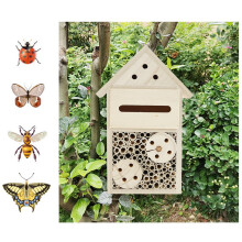 Insect Hotel,Insect House,Natural Wood Insect Home Nesting Habitat,Garden Shelter for Bees, Butterflies, Ladybugs