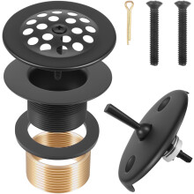 Matte Black Bathtub Drain Kit 1-1/2 inch and 1-3/8 inch