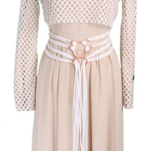 Adjustable Crossing Waist Strap For Lady Women Soft Faux Long Rope Belt