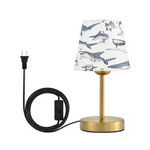 Modern Minimalist Cone Desk Lamp, Antique Bronze Base & Linen Shade, Compatible with Bedroom/Living Room/Office/Dorm